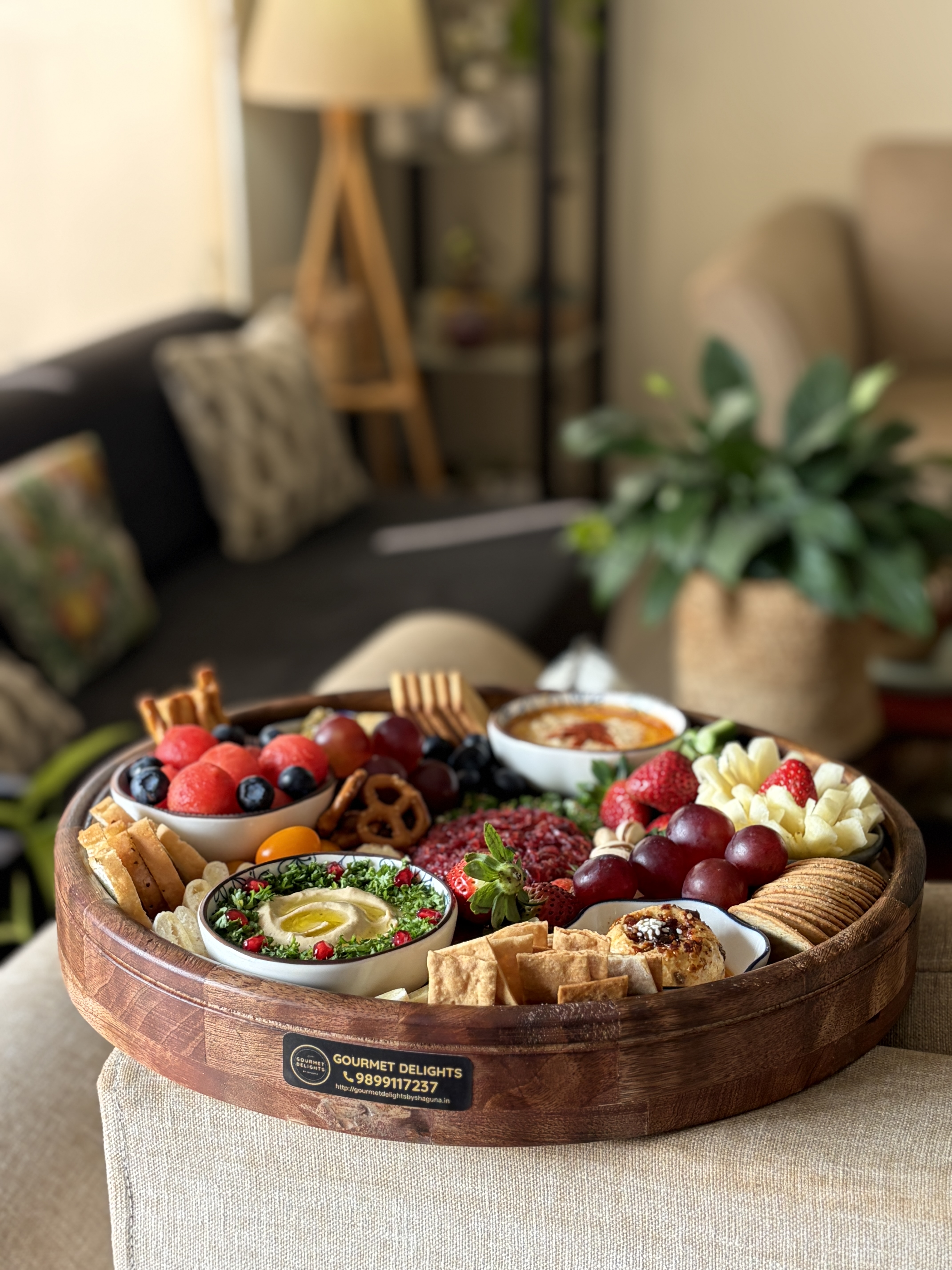 Gourmet Delights branded platter