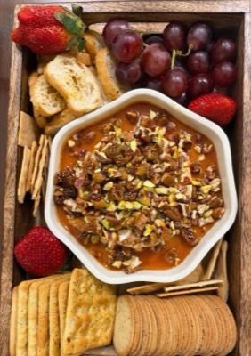 Baked brie platter